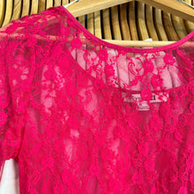 Load image into Gallery viewer, Pink Lacey Long Sleeve Top
