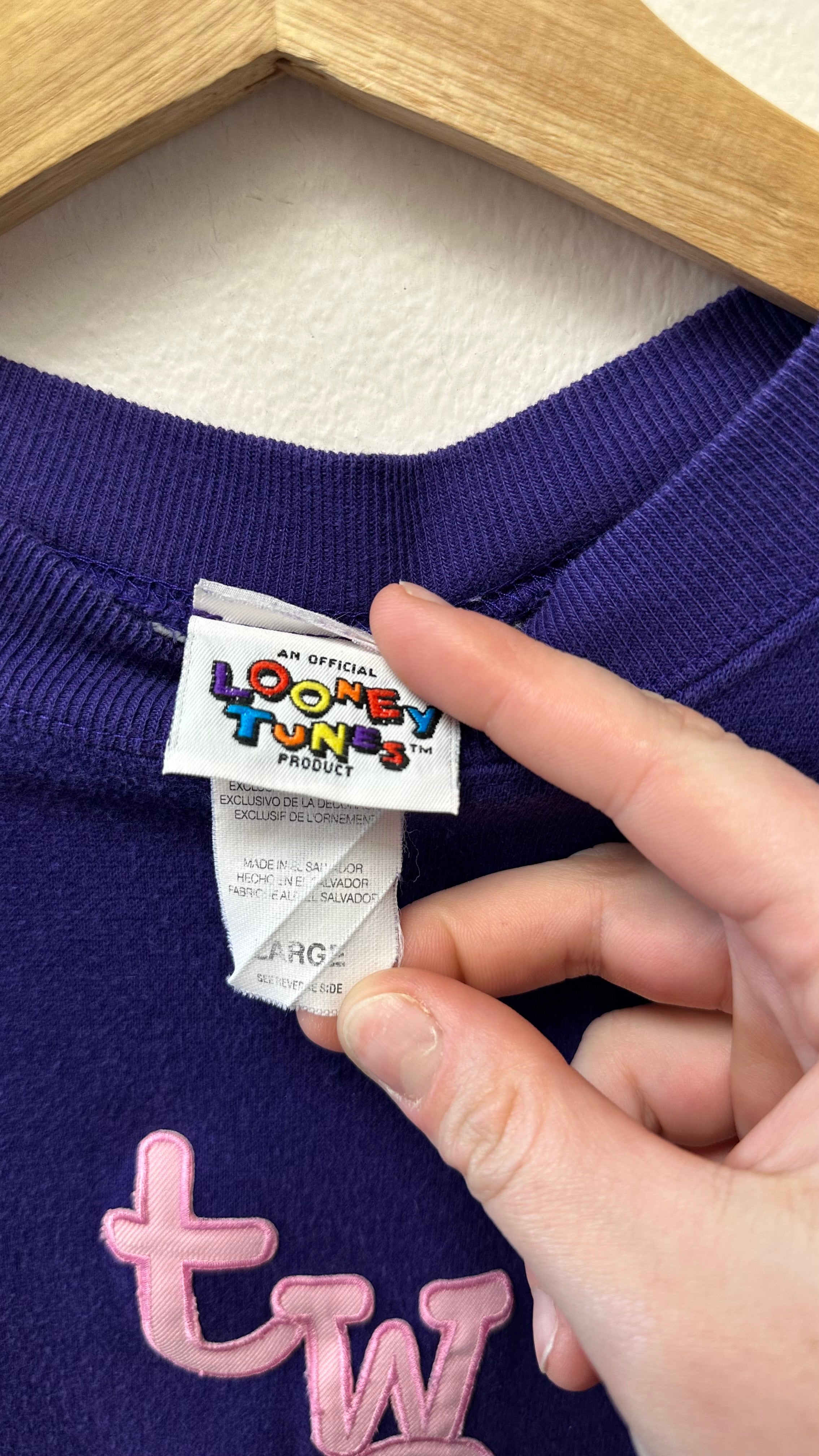 Tweety Purple Crewneck Sweatshirt
