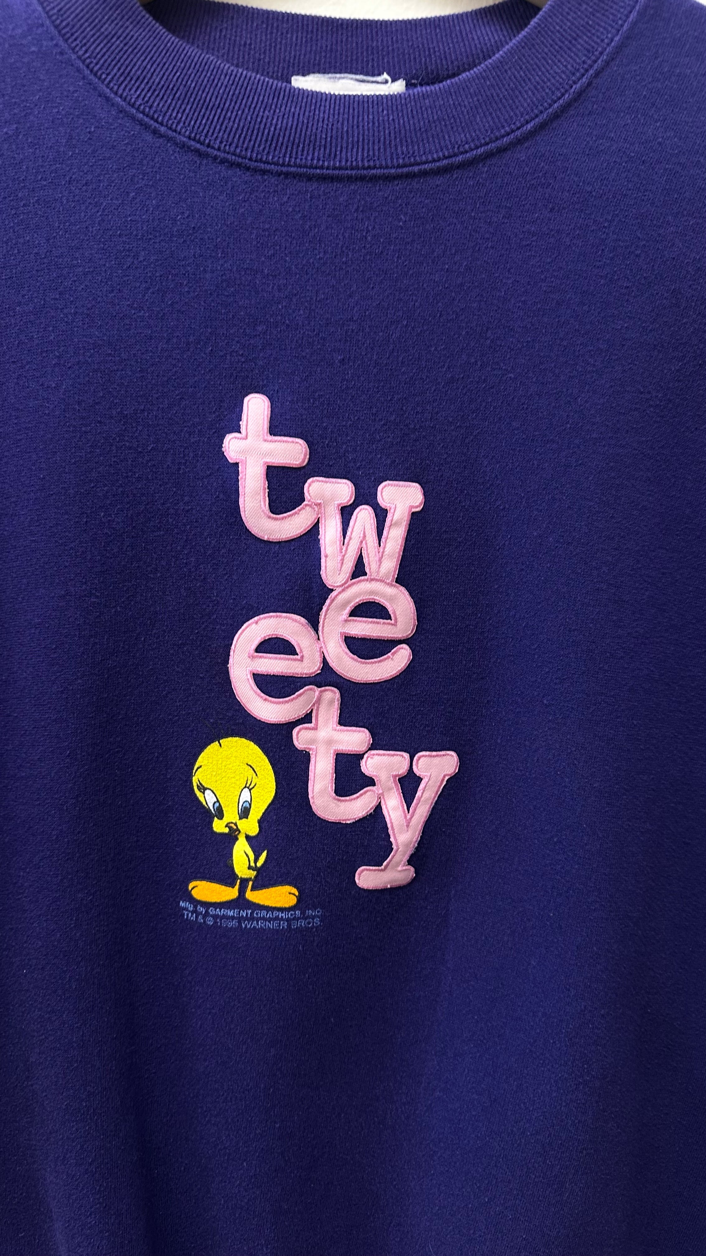 Tweety Purple Crewneck Sweatshirt