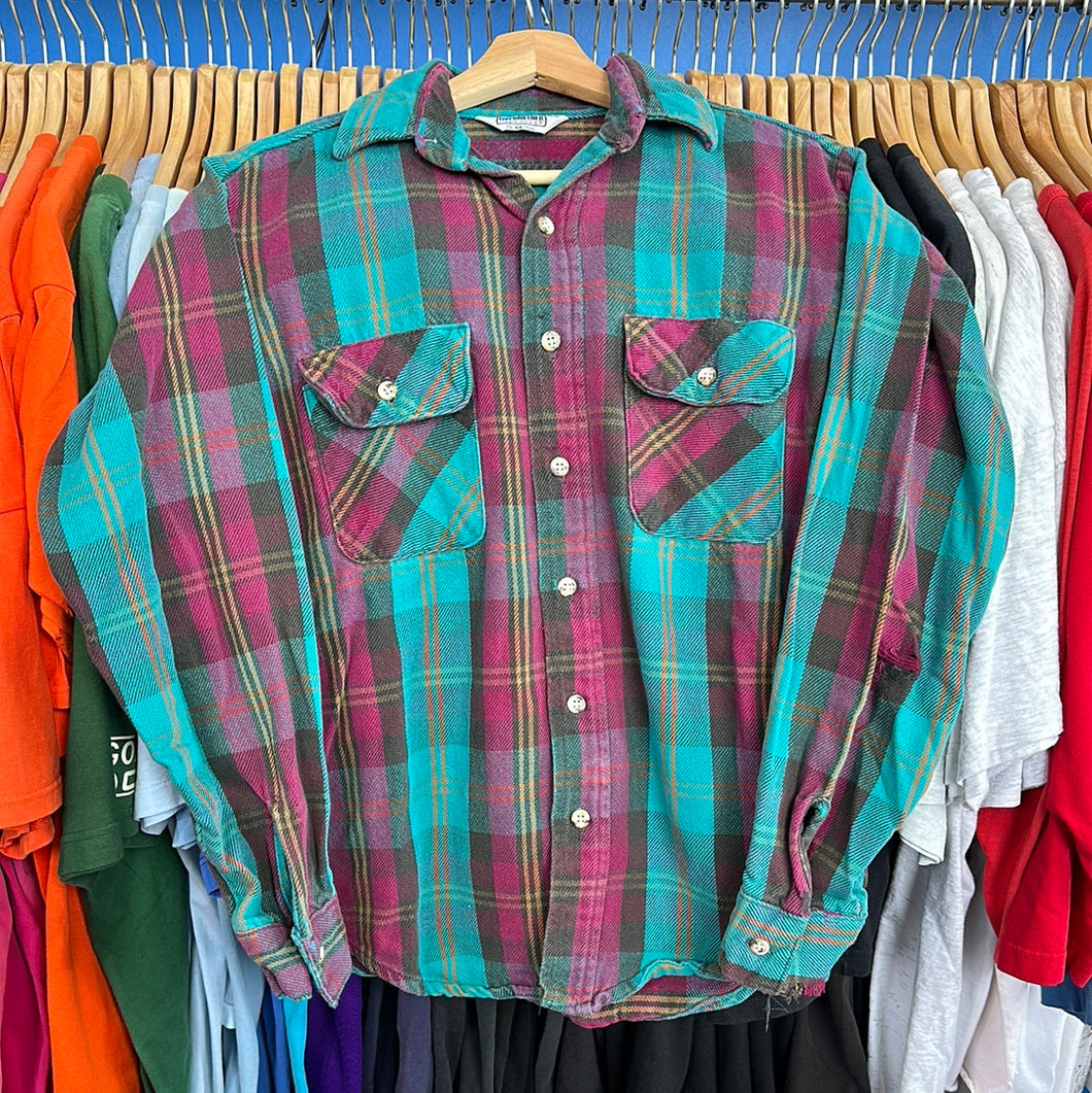 Fiver Brothers Pink & Teal Flannel Button Up