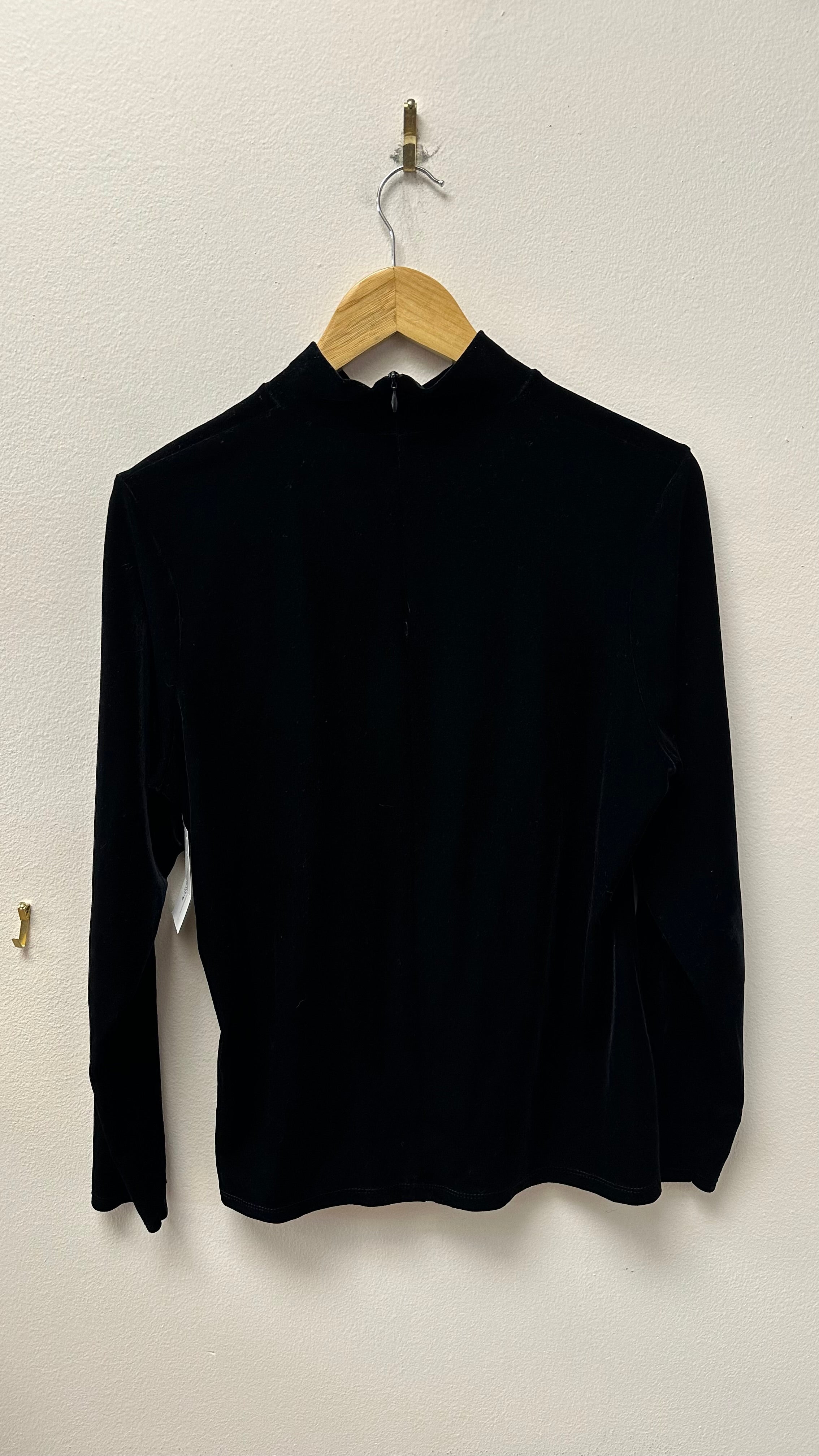 Crushed Velvet Turtleneck Femme Top