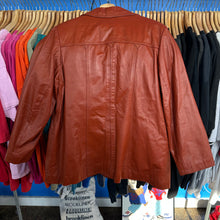 Load image into Gallery viewer, Burnt Orange Leather Jacket
