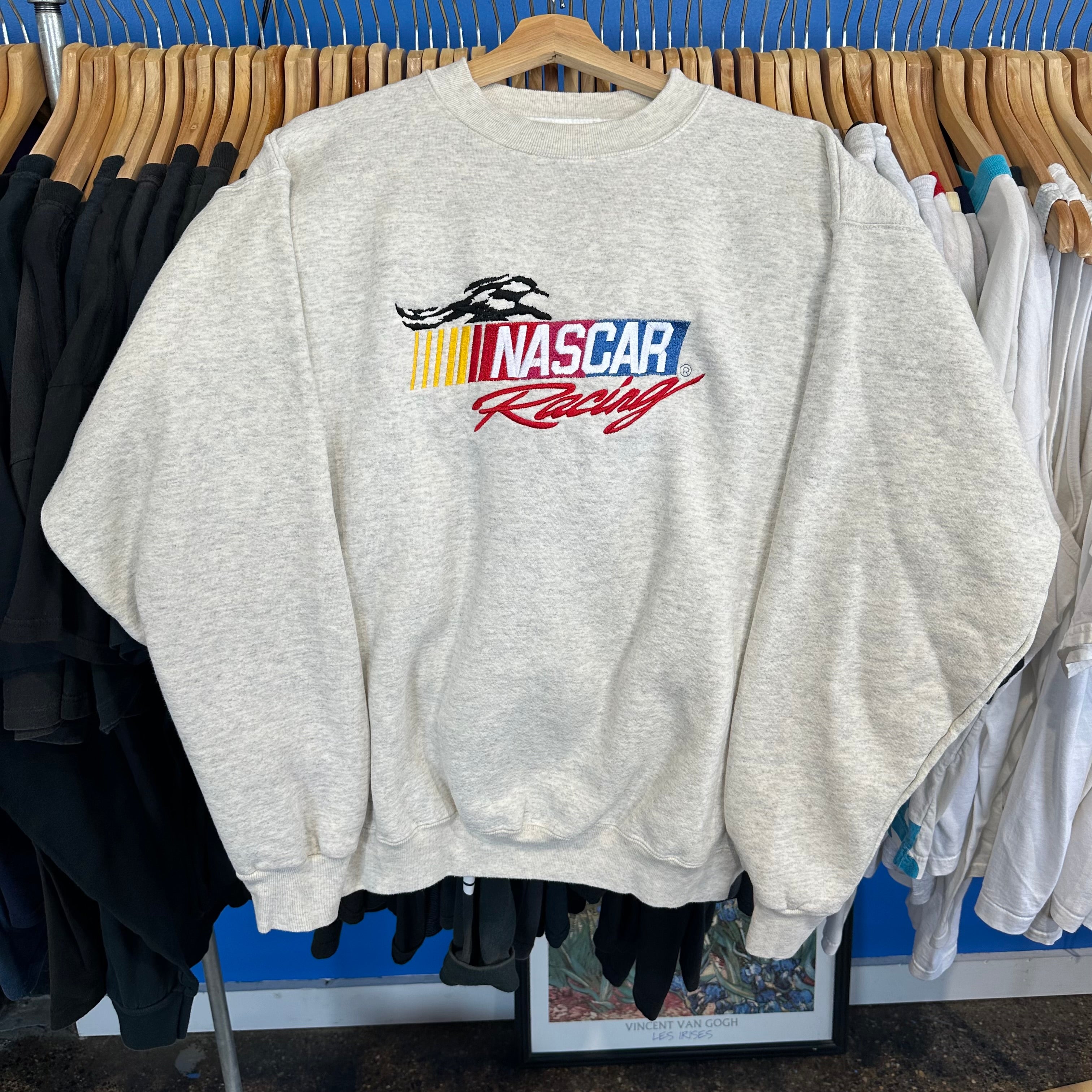 Embroidered NASCAR Racing Crewneck Sweatshirt
