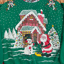 Load image into Gallery viewer, Santa’s Workshop Sparkly Turtle Neck Sweatshirt
