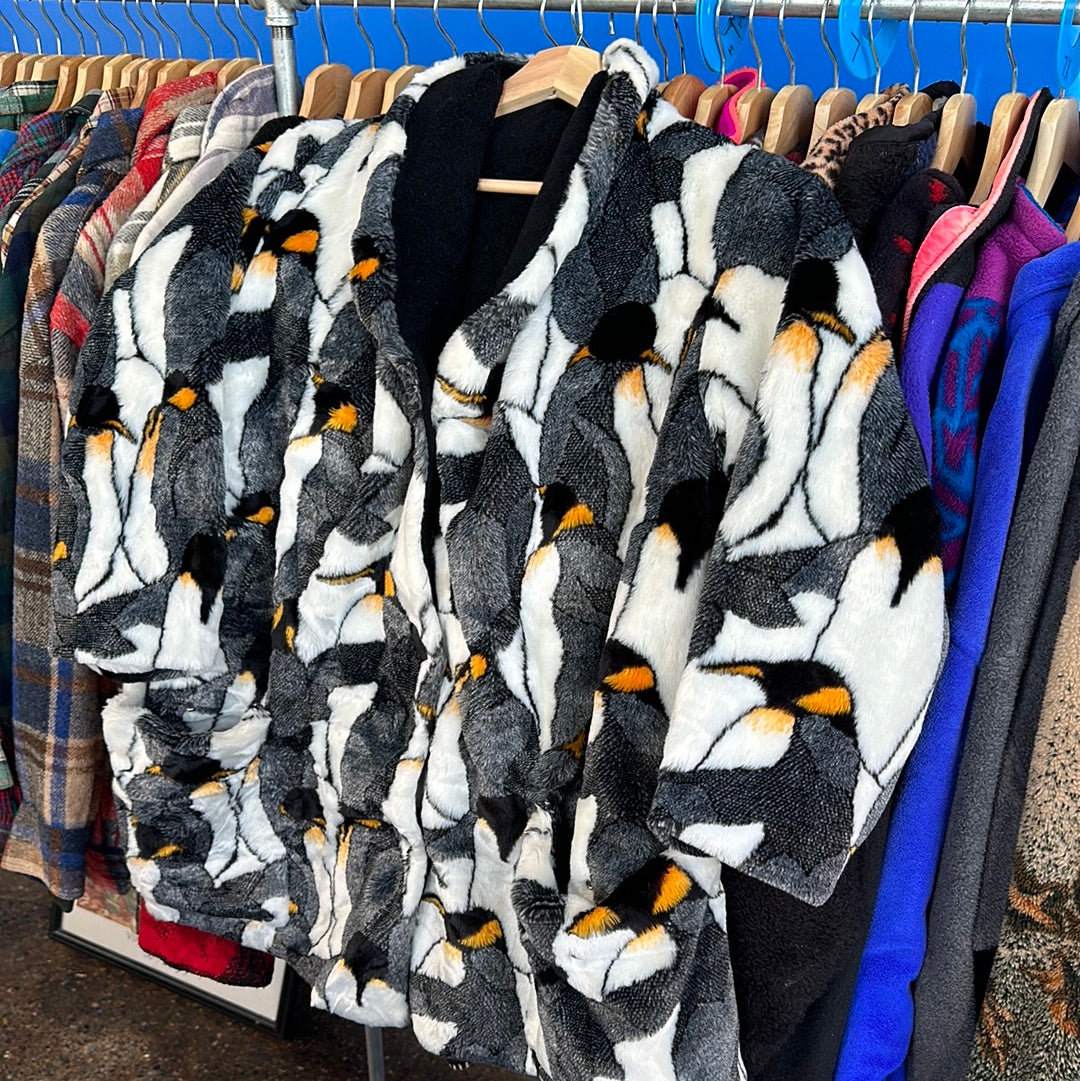 Penguins Button Up Fleece