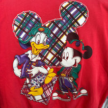 Load image into Gallery viewer, Plaid Mickey &amp; Donald Crewneck Sweatshirt
