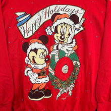 Load image into Gallery viewer, Mickey and Minnie Mouse Happy Holidays Crewneck Sweatshirt
