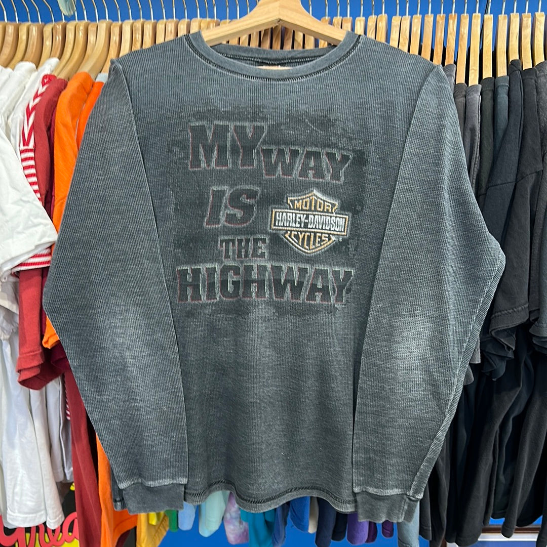 My Way Is The Highway Harley Thermal Long Sleeve T-Shirt