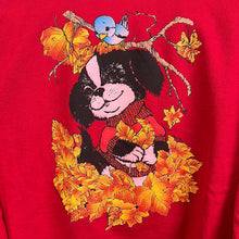 Load image into Gallery viewer, Puppy In The Fall Leaves Grandma Sweatshirt
