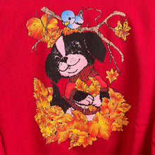 Load image into Gallery viewer, Puppy In The Fall Leaves Grandma Sweatshirt
