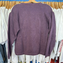 Load image into Gallery viewer, Purple 3D Flower Sweater
