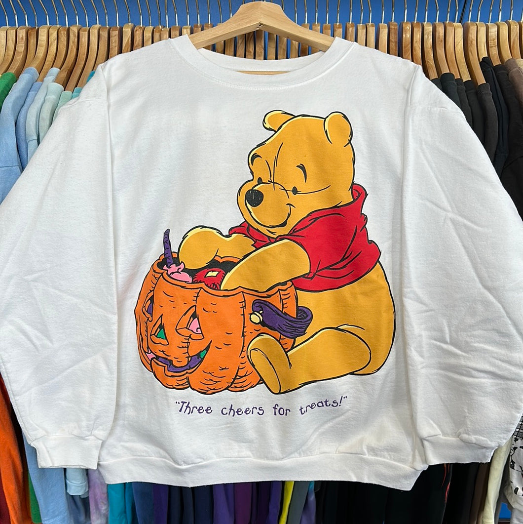 Pooh Three Cheers For Treats Halloween Crewneck Sweatshirt