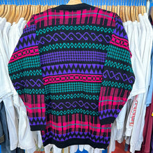 Load image into Gallery viewer, Neon &amp; Black Long Sweater
