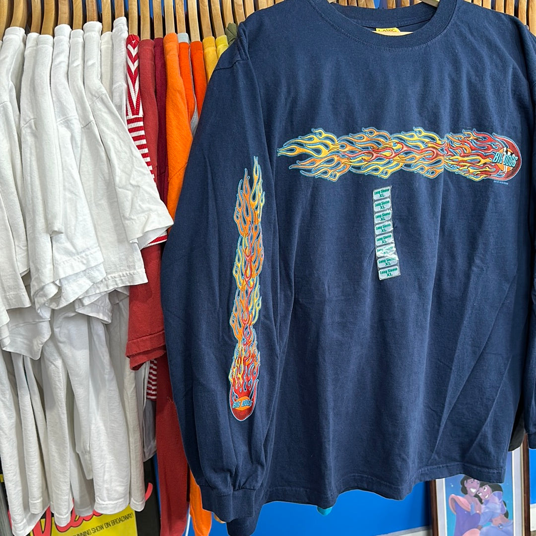 Big Dogs Flame Deadstock Long Sleeve T-Shirt