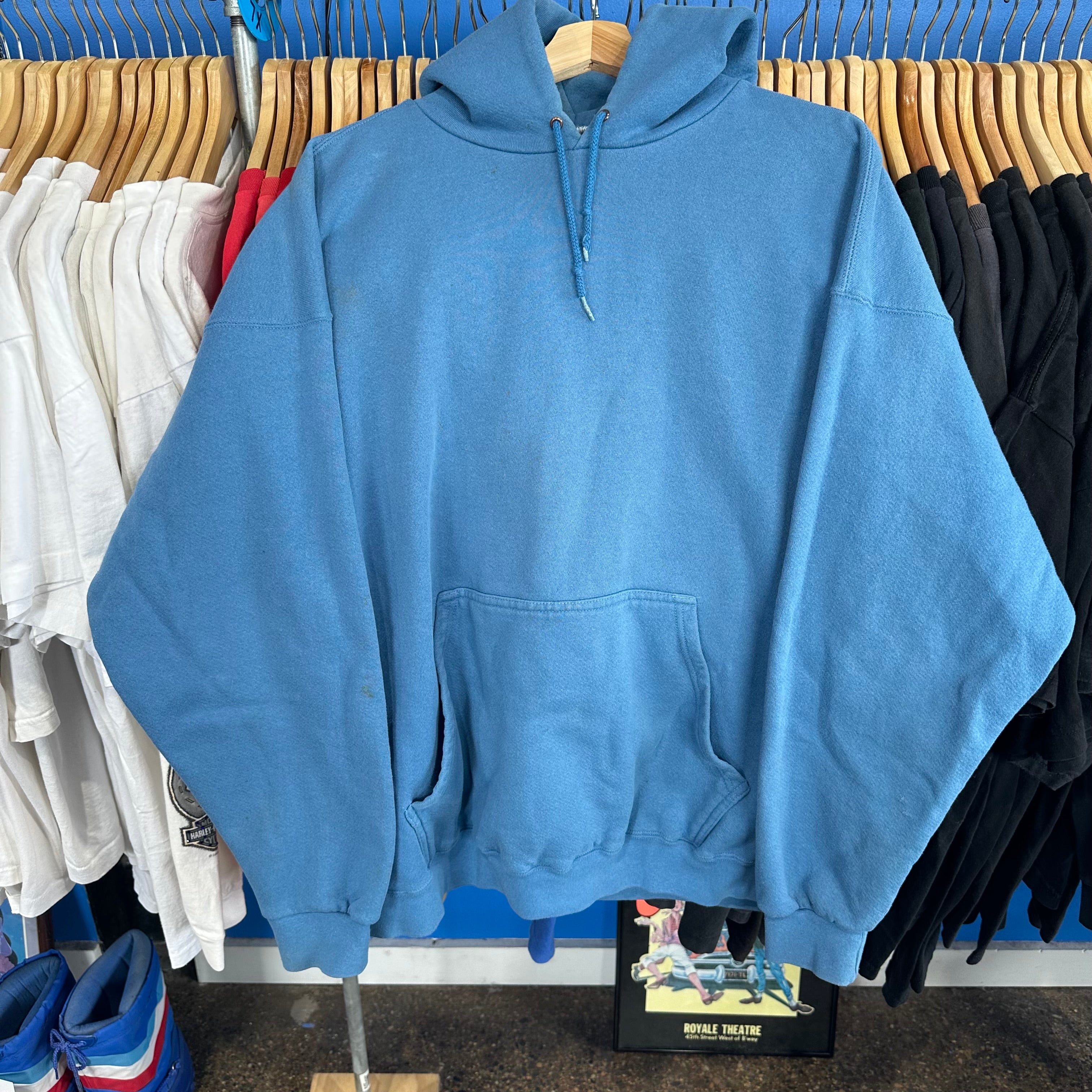Light Blue Blank Nike Hoodie Sweatshirt