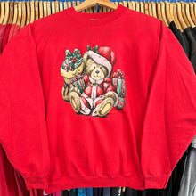 Load image into Gallery viewer, Teddy Bear Santa Crewneck Sweatshirt
