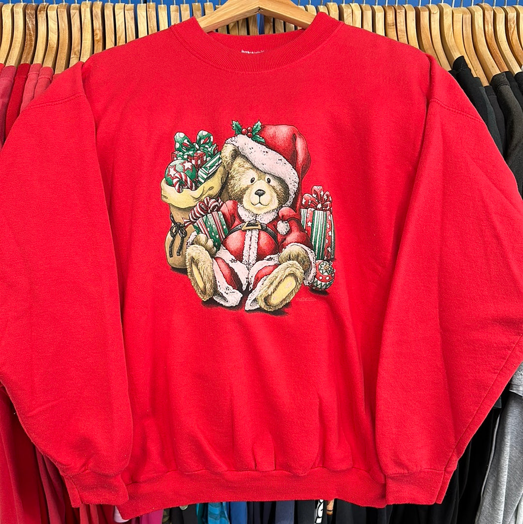 Teddy Bear Santa Crewneck Sweatshirt
