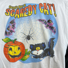 Load image into Gallery viewer, Scaredy Cat Scoop Neck Faded T-shirt
