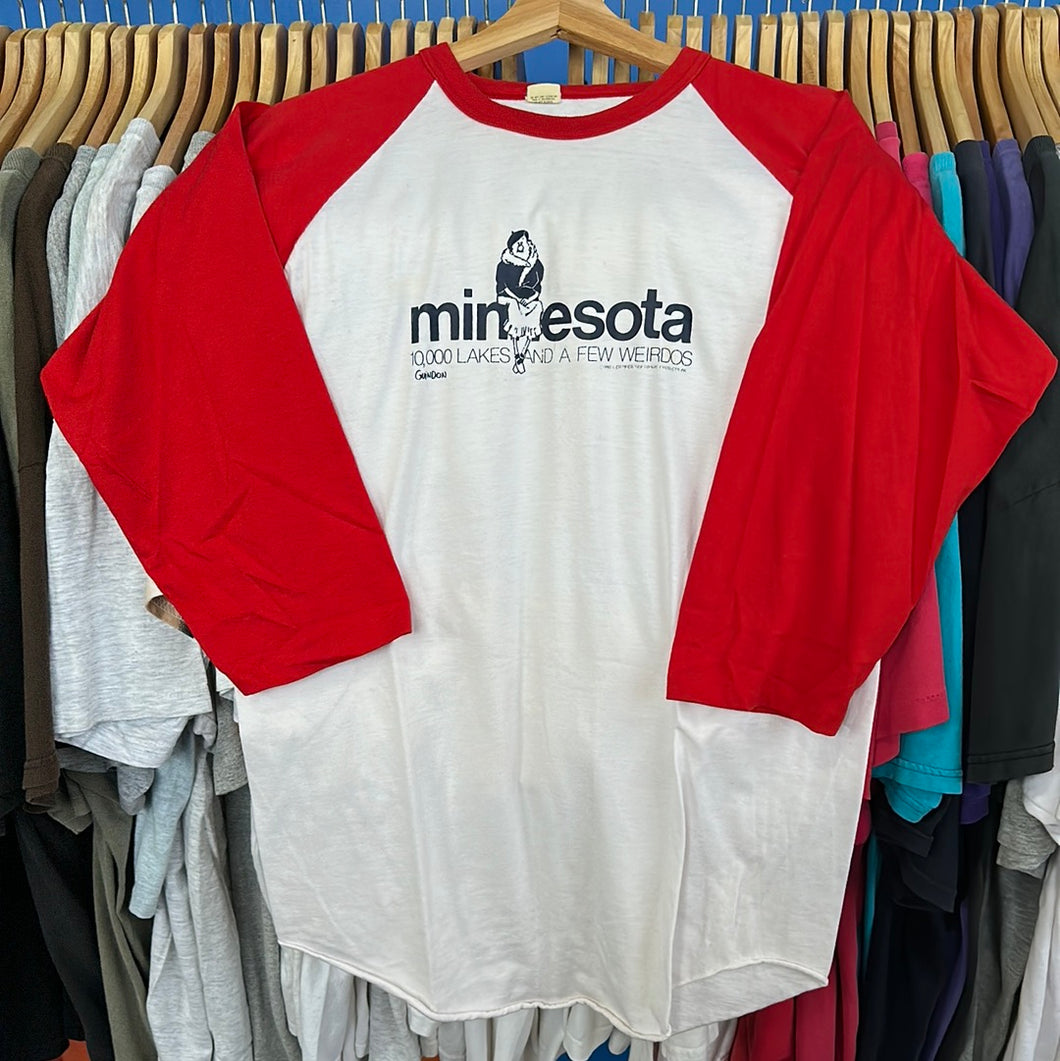 Minnesota Land of Weirdos Baseball Style 3/4 Sleeve T-Shirt