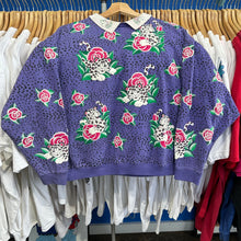 Load image into Gallery viewer, White Leopard &amp; Roses Grandma Crewneck Sweatshirt
