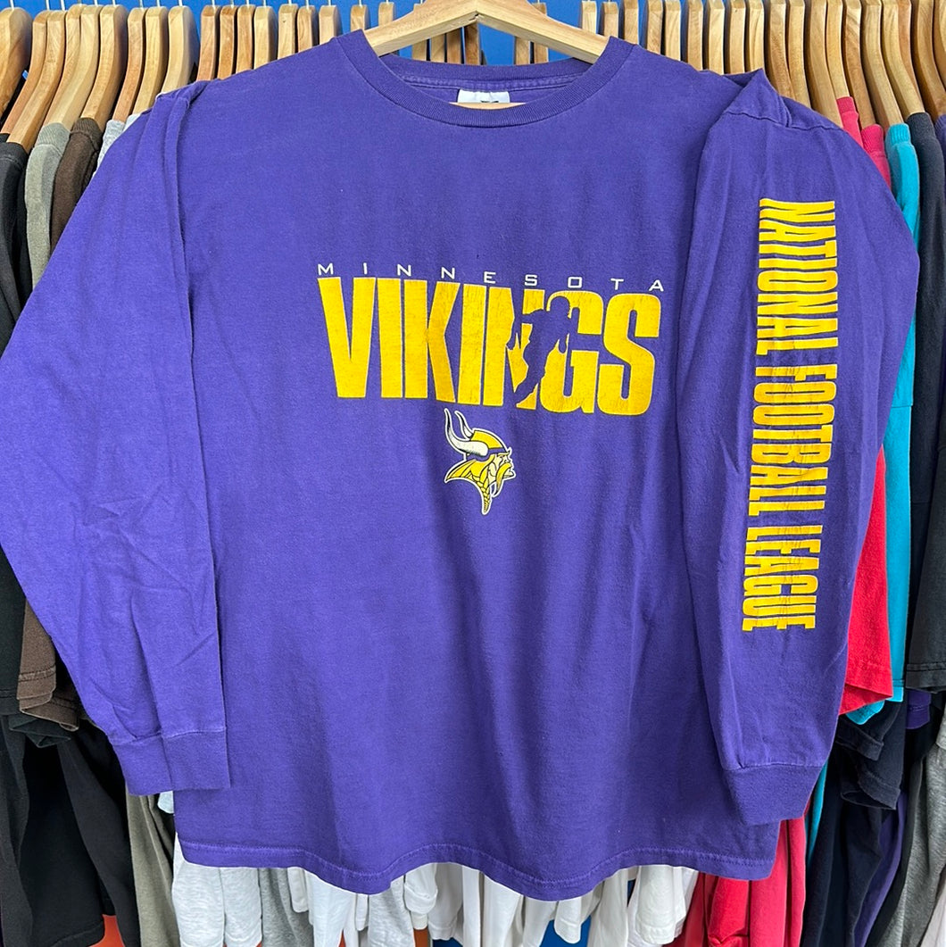 MN Vikings Spell Out Long Sleeve T-Shirt