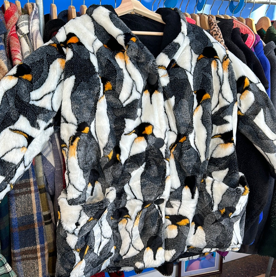 Penguins Button Up Fleece