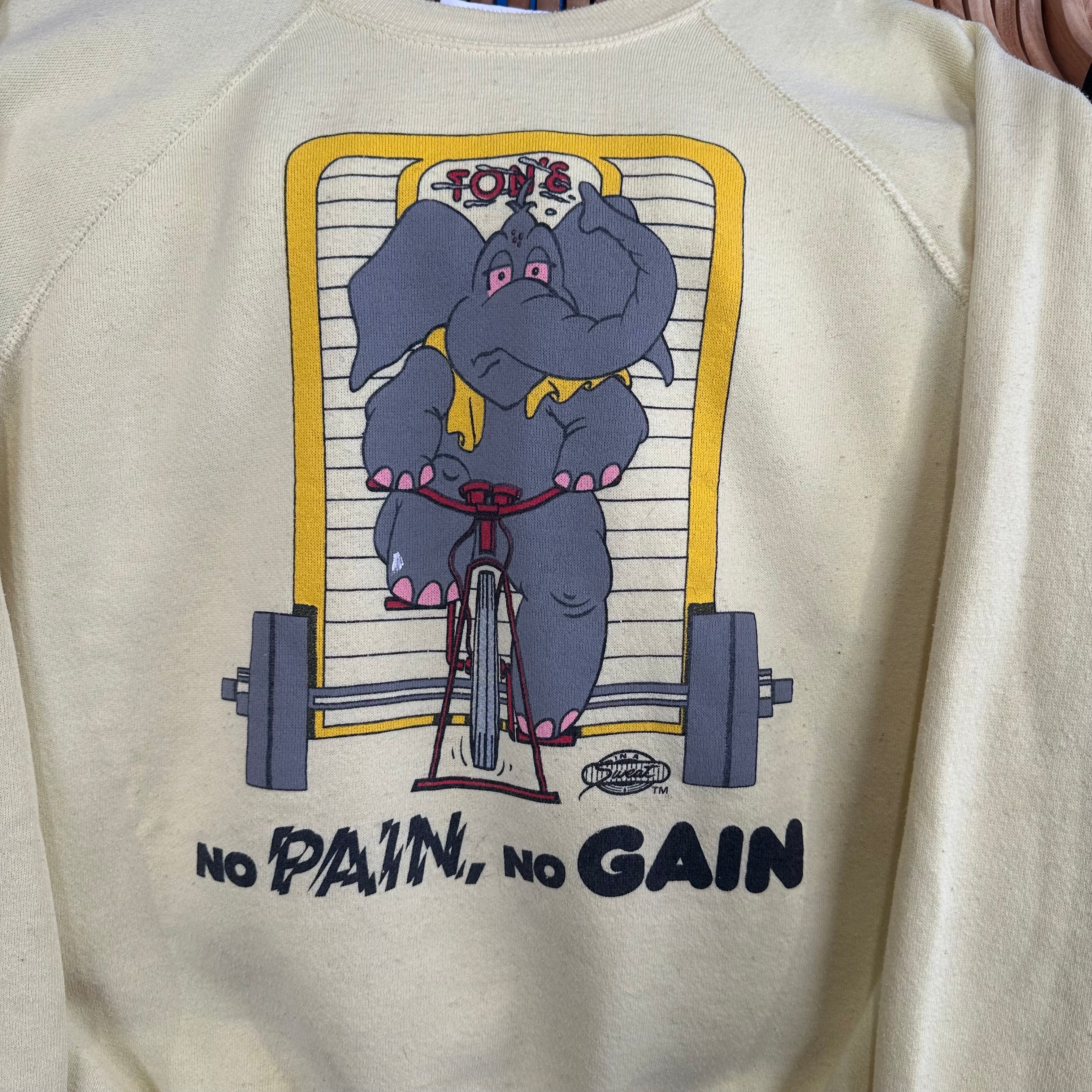No Pain, No Gain Elephant Crewneck Sweatshirt