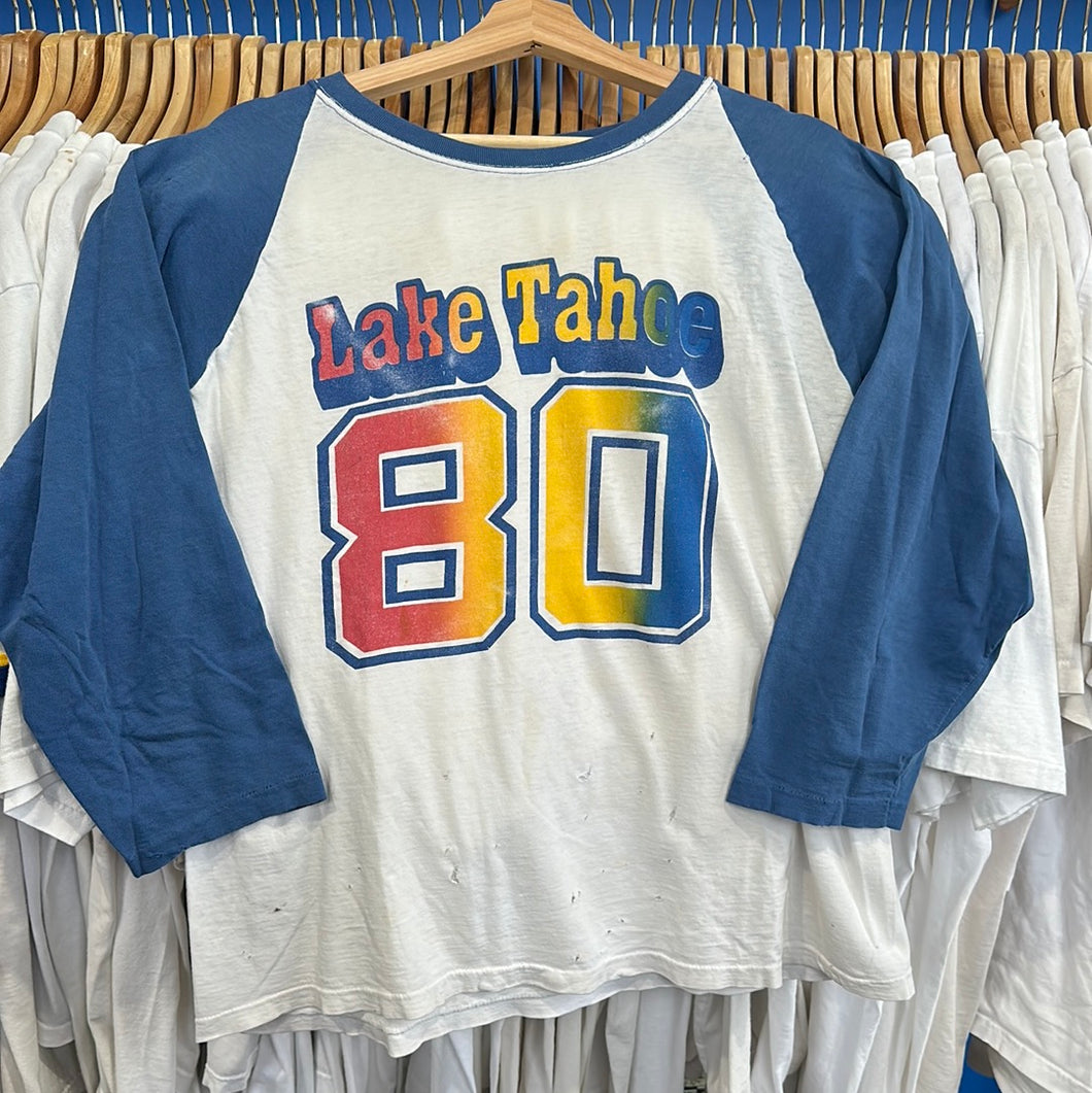 Lake Tahoe Baseball Style T-Shirt