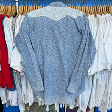 Load image into Gallery viewer, Floral Blue Western Button Up
