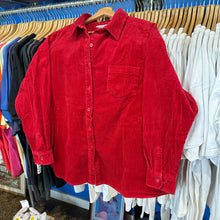 Load image into Gallery viewer, Main Street Blues Red Corduroy Button Up
