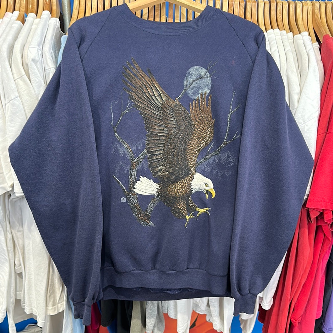 Eagle at Night Crewneck Sweatshirt