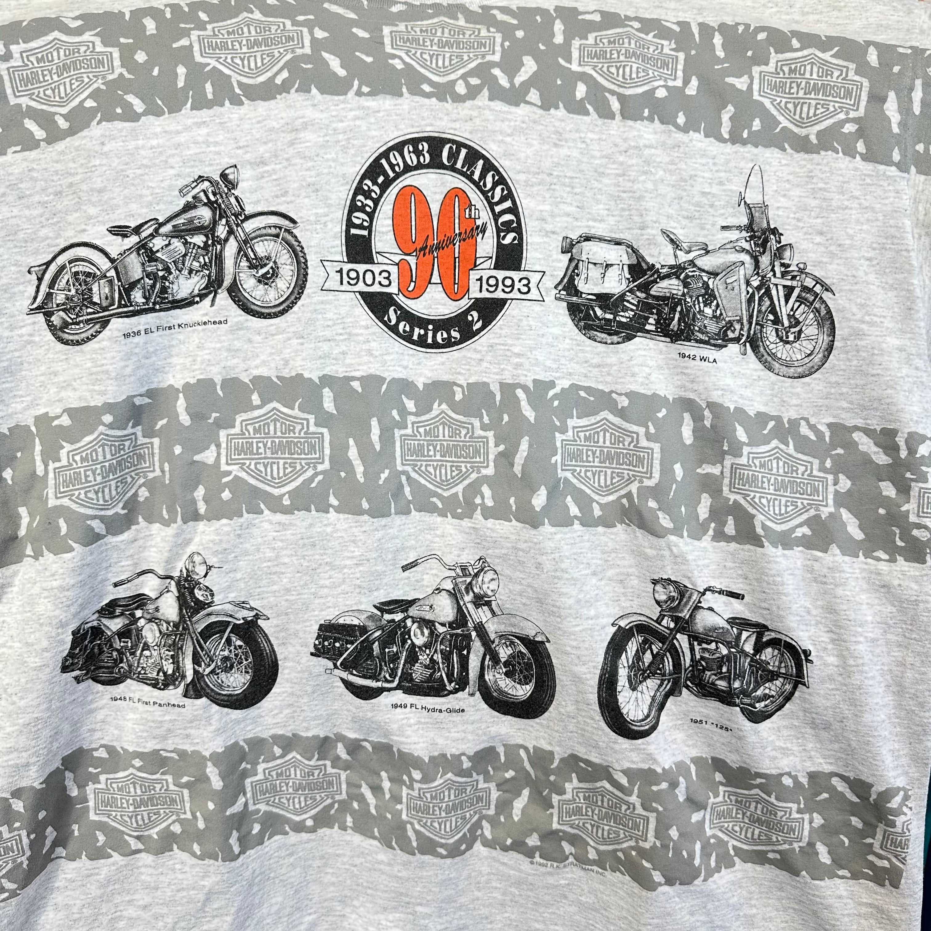 Harley Davidson Anniversary AOP Gray T-Shirt