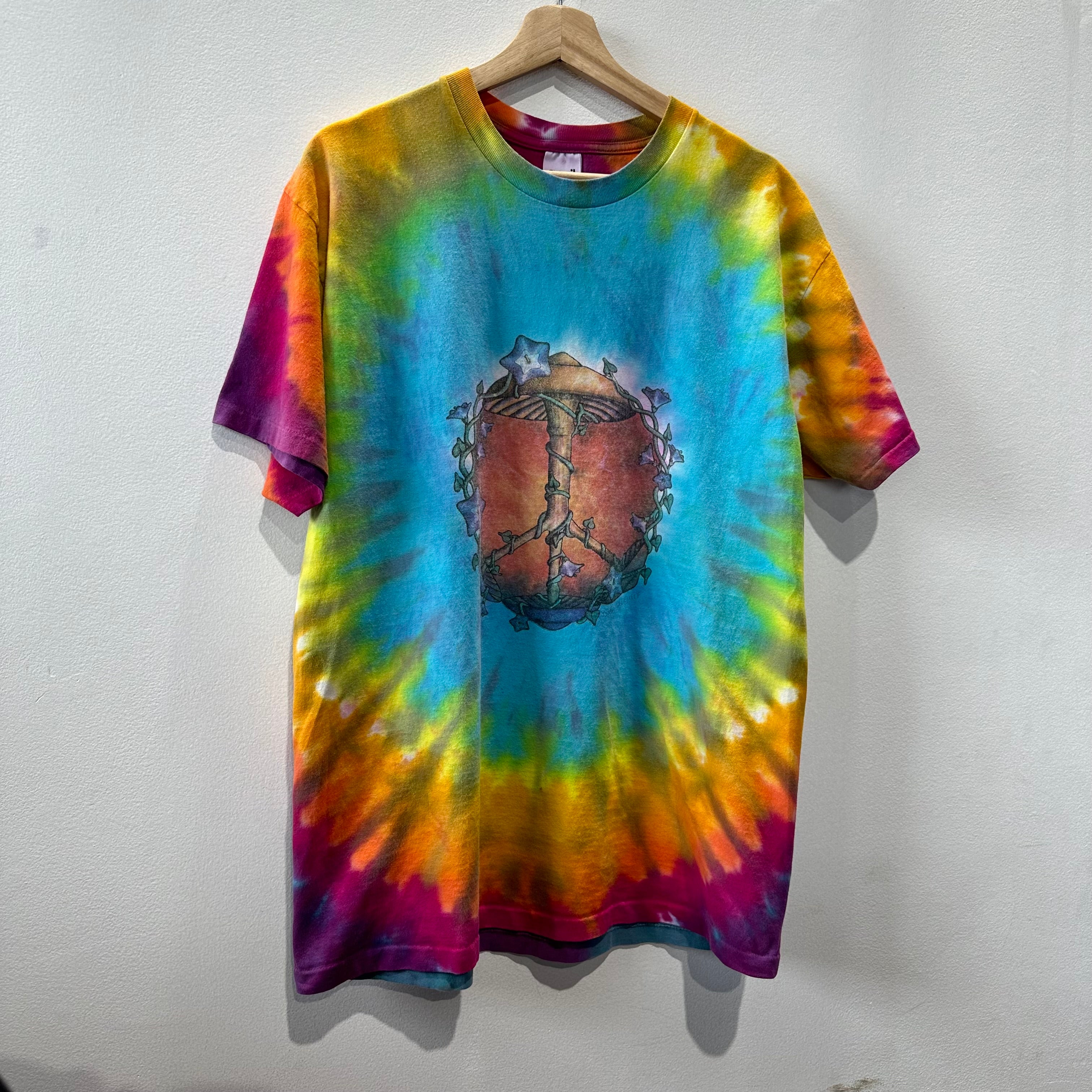 Mushroom Peace Sign Tye Dye T-Shirt