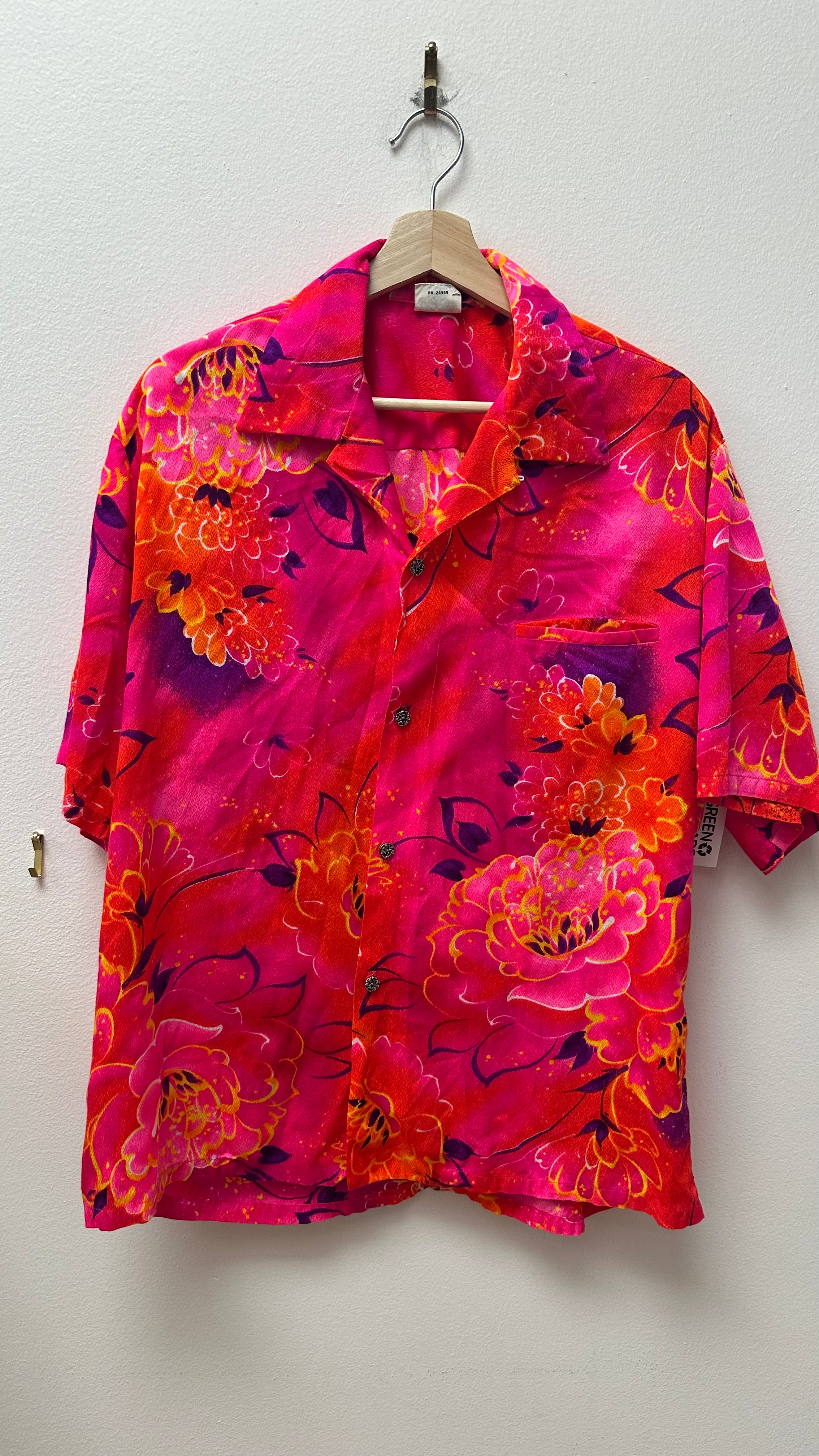 Maker Specialty Shop Bright Pink/Purple Hawaiian Button-Up