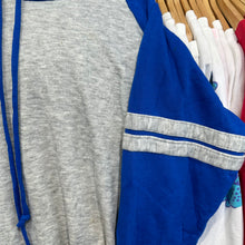 Load image into Gallery viewer, Blue &amp; Gray Color Block Hoodie Sweatshirt
