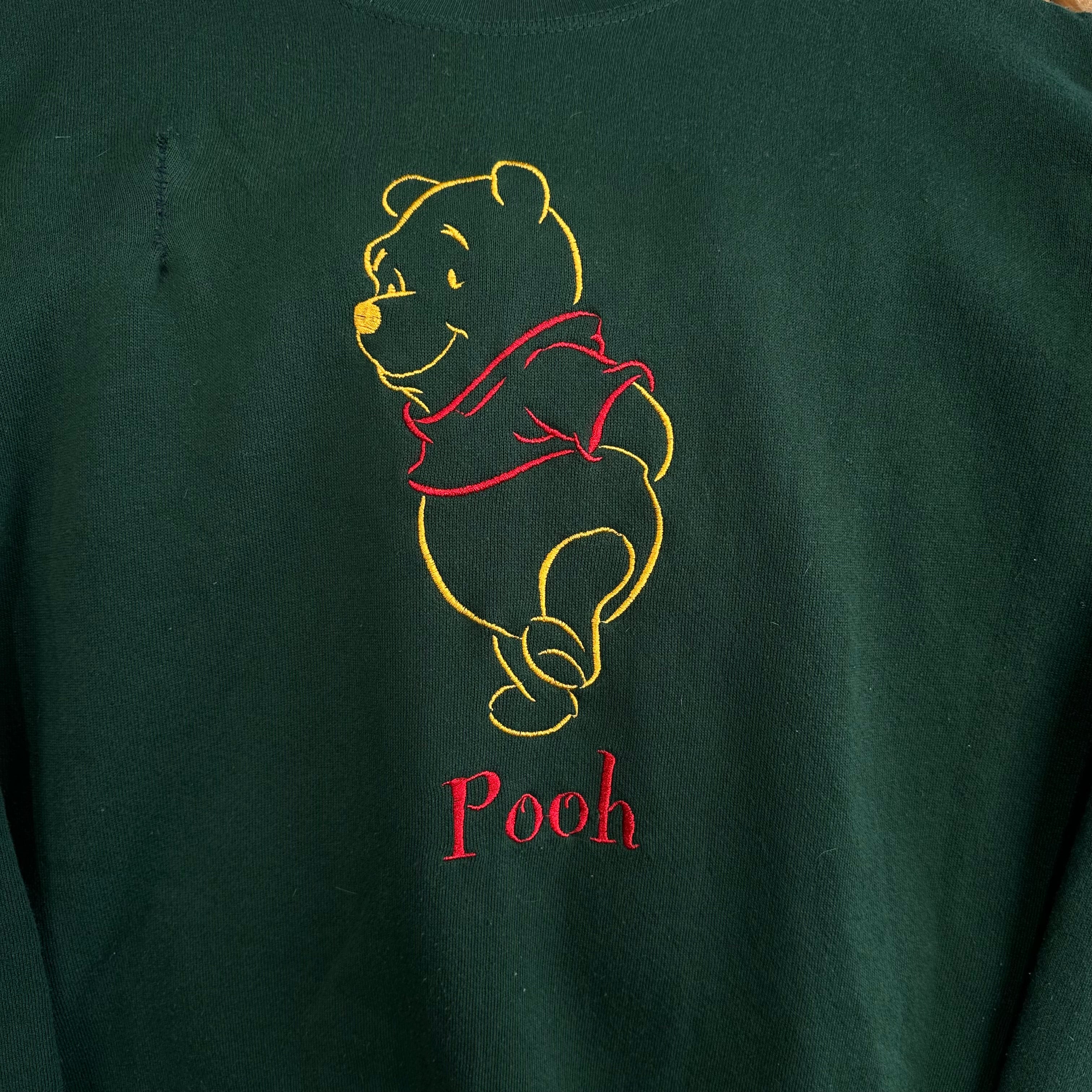 Embroidered Pooh Crewneck Sweatshirt