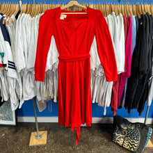 Load image into Gallery viewer, Fredrick’s Red Long Sleeve Dress
