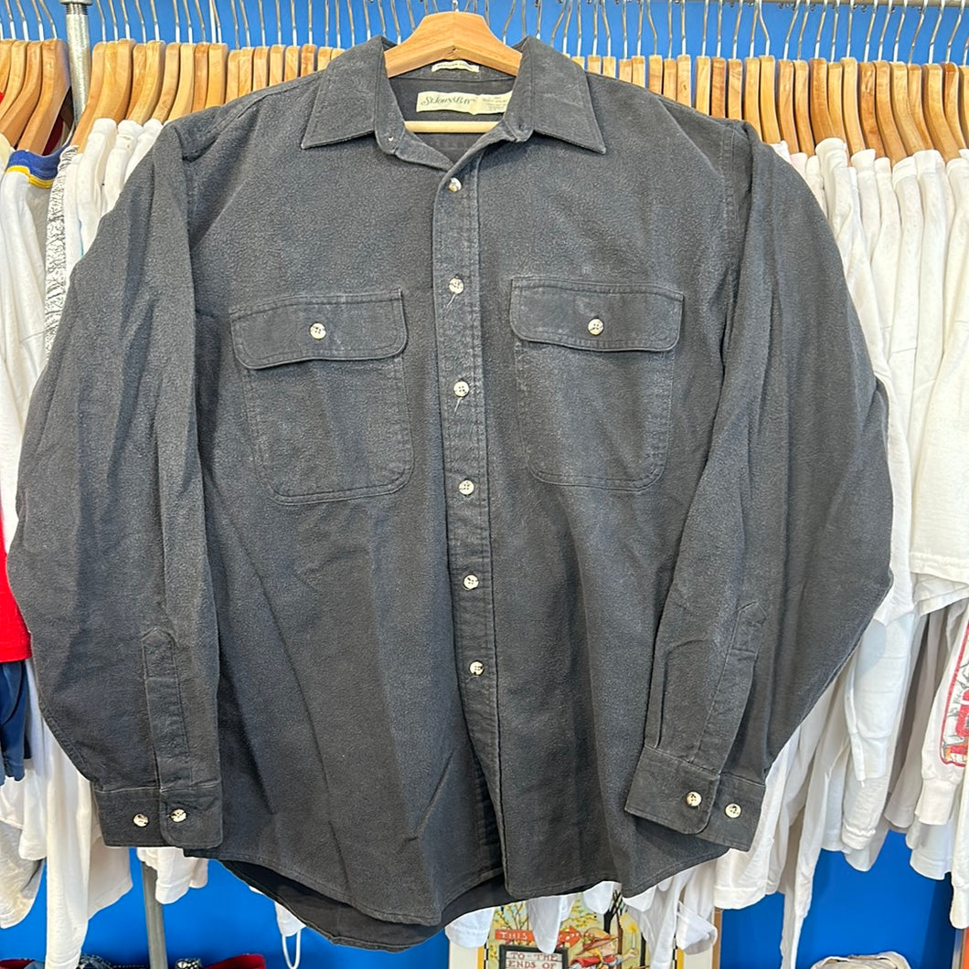St. John’s Bay Faded Black Chambray Button Up