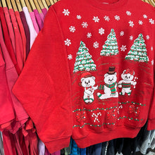 Load image into Gallery viewer, Skating Bears Holiday Scene Crewneck Sweatshirt

