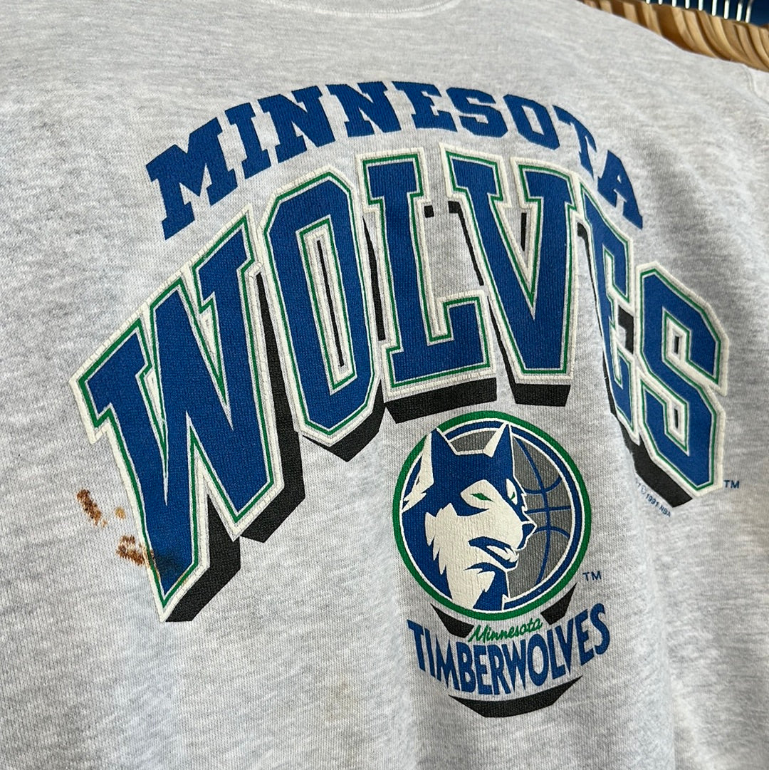 MN Timberwolves Script Crewneck Sweatshirt
