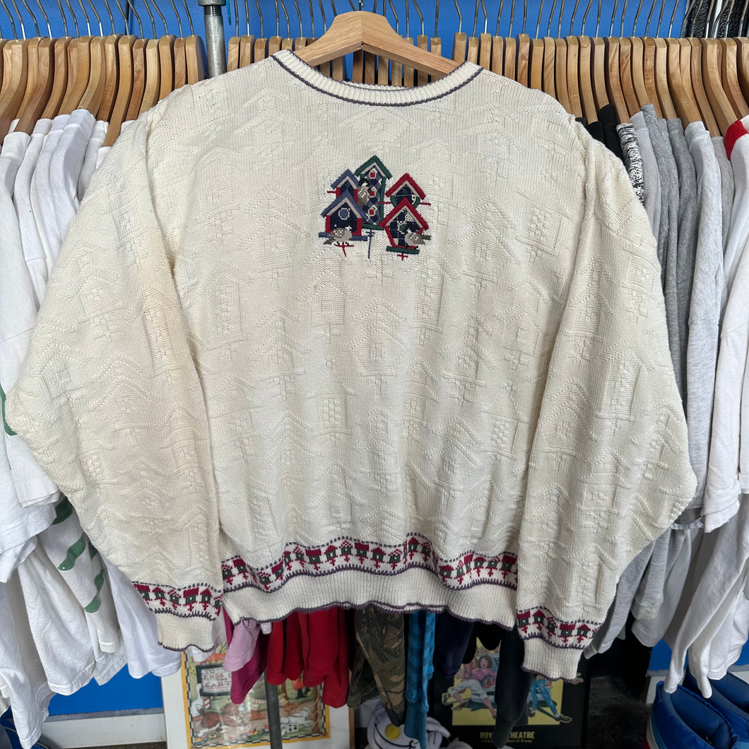 Birdhouse Embroidered Sweater