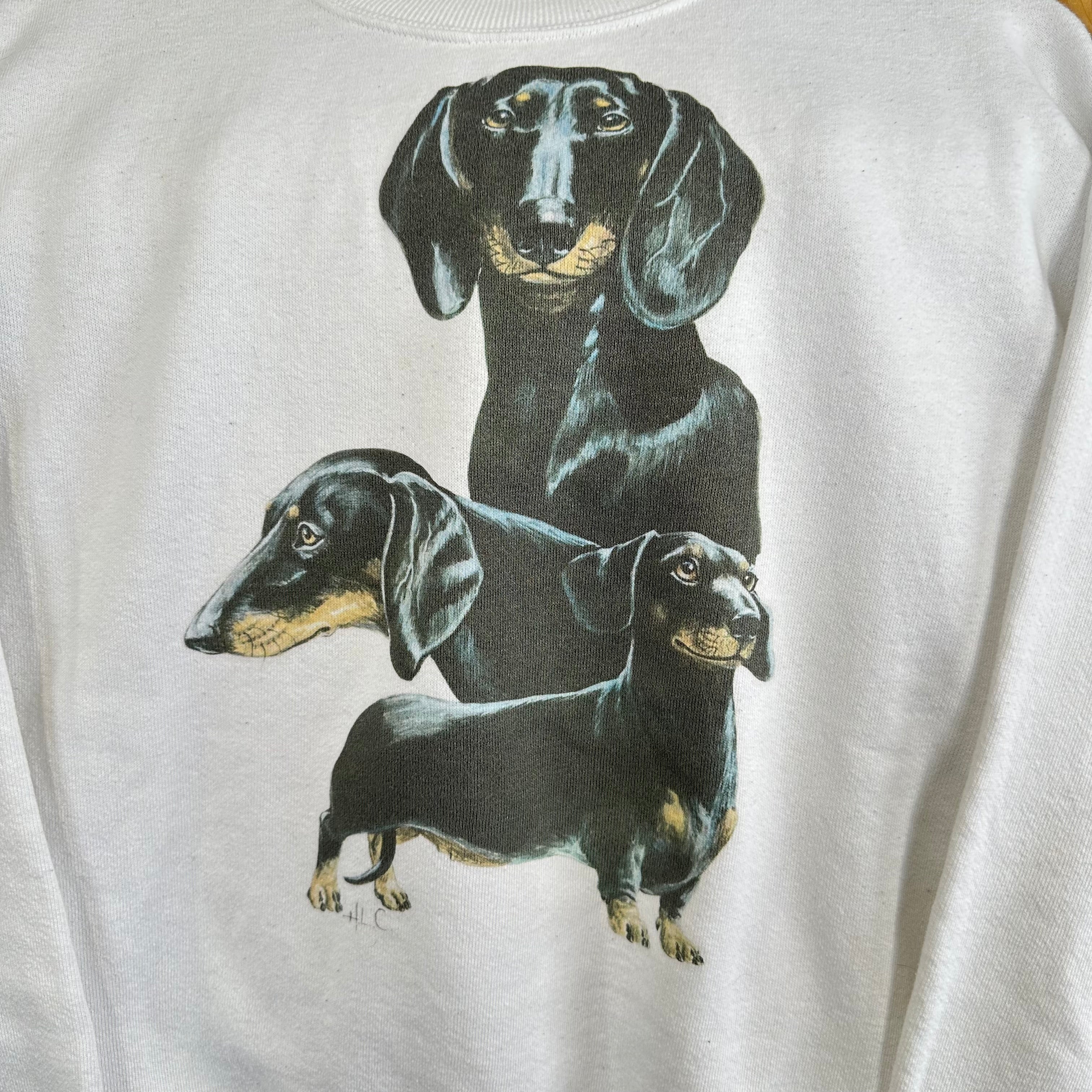 Black Weiner Dog Crewneck Sweatshirt