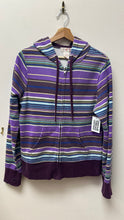 Load image into Gallery viewer, O.P. Purple Striped Zip-Up Hoodie Sweatshirt
