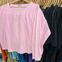 Load image into Gallery viewer, Sparkle Butterfly Femme Long Sleeve T-Shirt
