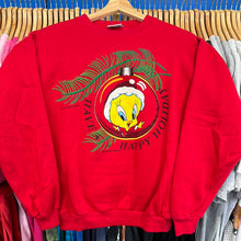 Load image into Gallery viewer, Tweety Bird Happy Holiday Crewneck Sweatshirt
