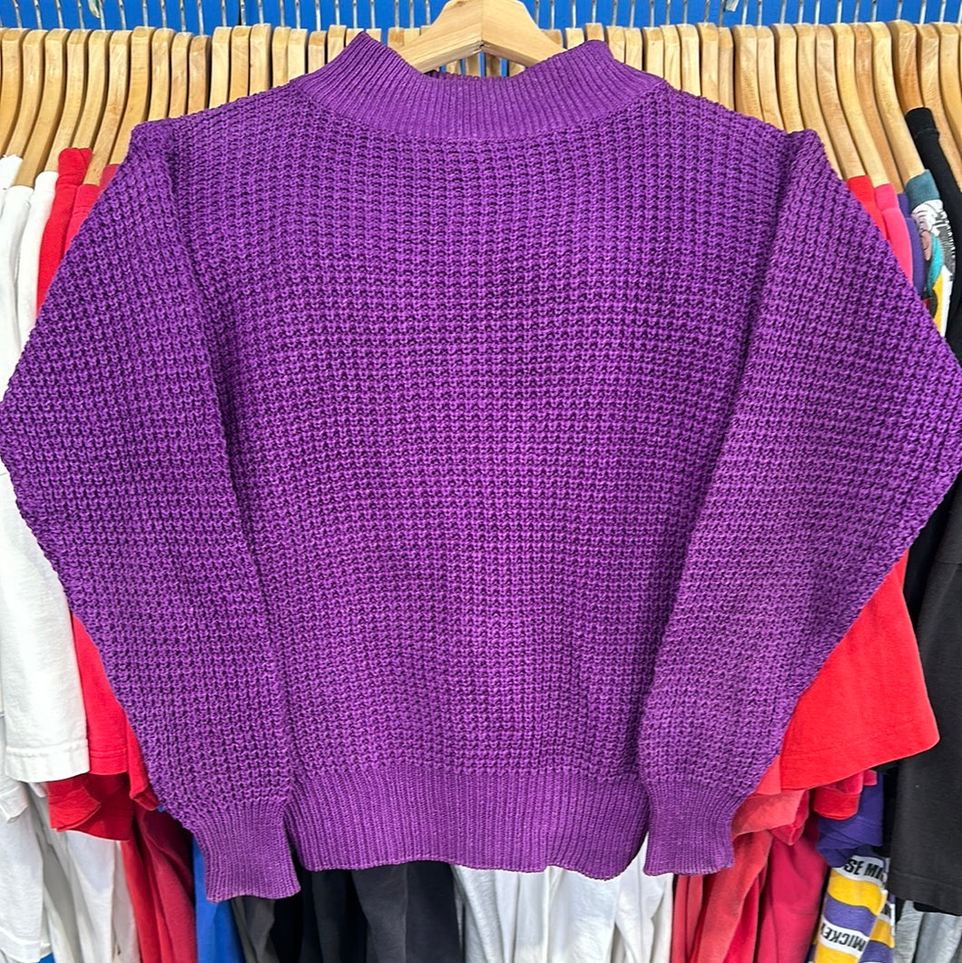 Purple Mock Neck Sweater