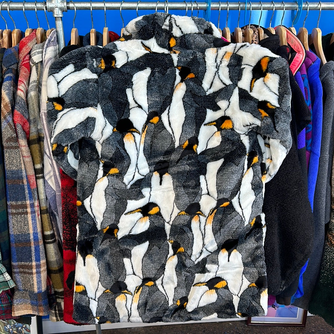 Penguins Button Up Fleece