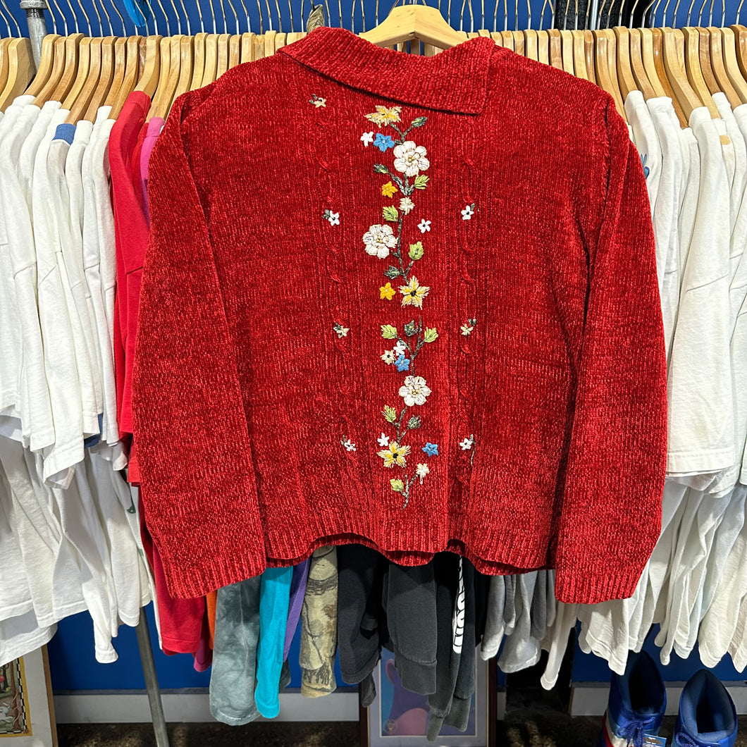 Red & Floral Sweater