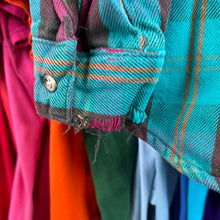 Load image into Gallery viewer, Fiver Brothers Pink &amp; Teal Flannel Button Up
