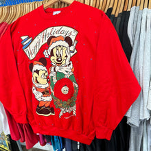 Load image into Gallery viewer, Mickey and Minnie Mouse Happy Holidays Crewneck Sweatshirt
